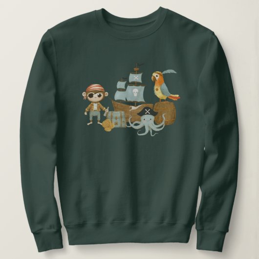 Treasure Hunter Pirate Birthday Sweatshirt (Design vorne)