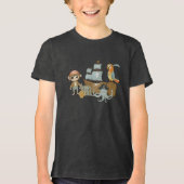 Treasure Hunter Pirate Birthday Tri-Blend Shirt (Vorderseite)