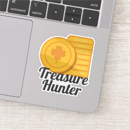 Treasure Hunter St Patrick's Day Gold Coins Aufkleber