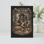 Treasure Island Dankeskarte (Stehend Vorderseite)