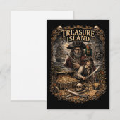 Treasure Island Dankeskarte (Vorne/Hinten)