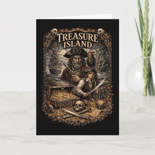 Treasure Island Feiertagskarte (Vorderseite)