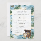 Treasure Island Geburtstag Einladung (Vorderseite)