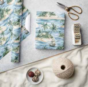 Treasure Island Geburtstag Geschenkpapier