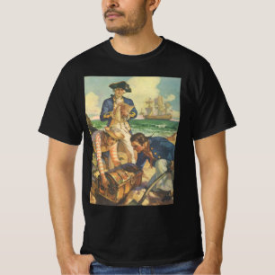 Treasure Island, Märchen-Piraten im Vintage-Stil T-Shirt