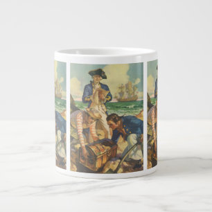 Treasure Island, Vintage Märchen Piraten Jumbo-Tasse