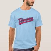 Treasure Jersey Script Design Powder Blue T - Shir T-Shirt (Vorderseite)