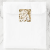 treasure_map_colored.jpg quadratischer aufkleber (Tasche)