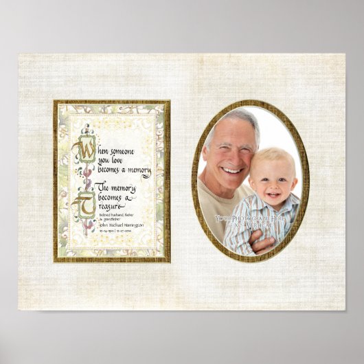 Treasure Memory Fotografy Beileid Personalisiert Poster (Vorne)