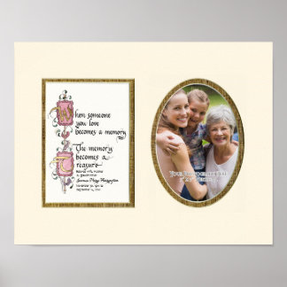 Treasure Memory Fotografy Beileid Personalisiert Poster