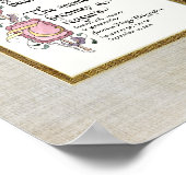 Treasure Memory Fotografy Beileid Personalisiert Poster (Ecke)
