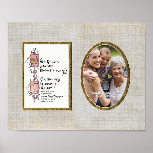 Treasure Memory Fotografy Beileid Personalisiert Poster (Vorne)