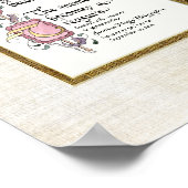 Treasure Memory Fotografy Beileid Personalisiert Poster (Ecke)