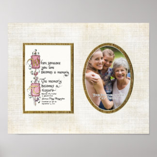 Treasure Memory Fotografy Beileid Personalisiert Poster