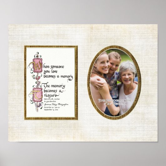 Treasure Memory Fotografy Beileid Personalisiert Poster (Vorne)