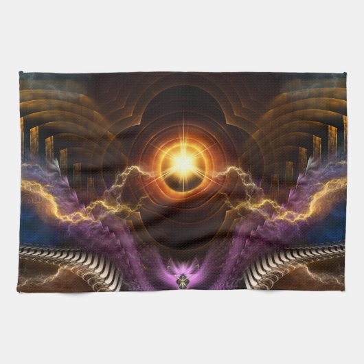 Treasure Of Night Fractal Küchentuch (Horizontal)