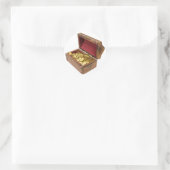 TreasureChestGold100309 Runder Aufkleber (Tasche)