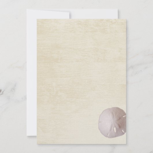 Treasured Beach and Ivory Lace Brautparty Einladung (Rückseite)