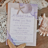 Treasured Beach Lavender Wedding Einladung