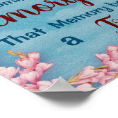 Treasured Memory Lost Love One Blumendruck Poster (Ecke)