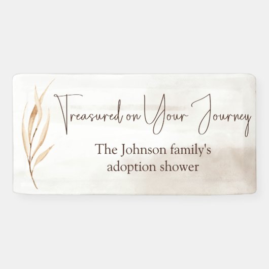 "Treasured on your Journey" Foster Care Dusche Banner (Horizontal)