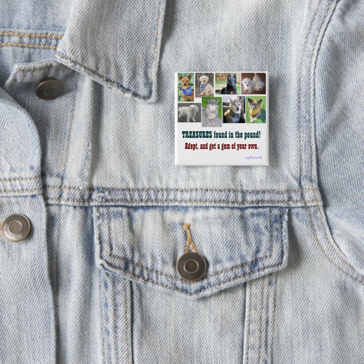 TREASURES im Pfund Button (Beispiel)