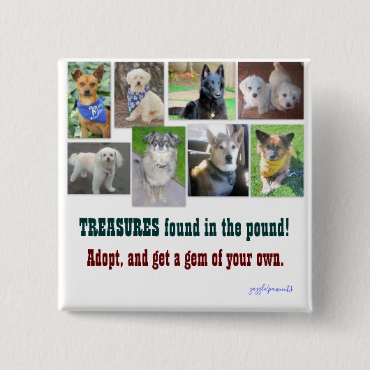 TREASURES im Pfund Button (Vorderseite)