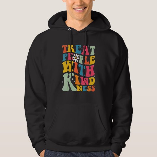 Treat People With Kindness Retro TPWK Inspirationa Hoodie (Vorderseite)