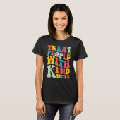 Treat People With Kindness Retro TPWK Inspirationa T-Shirt (Vorne ganz)