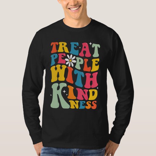 Treat People With Kindness Retro TPWK Inspirationa T-Shirt (Vorderseite)