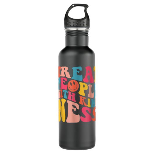 Treat People With Kindness TPWK Trendy Preppy Edelstahlflasche (Vorderseite)