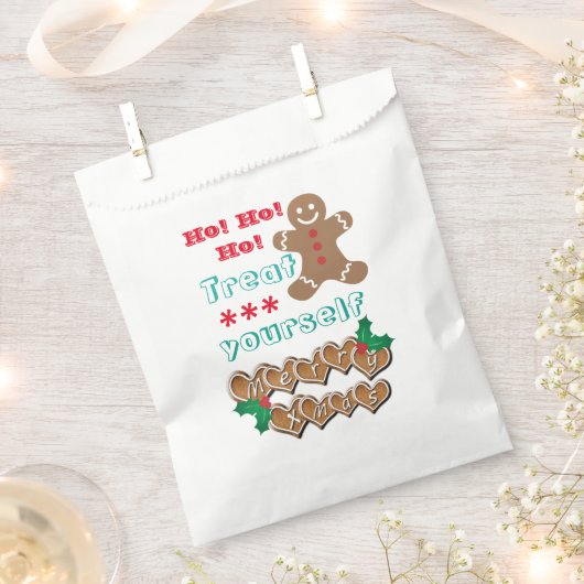 "Treat Yourself" Gingerbread Man Geschenktütchen (Ausgeschnitten)