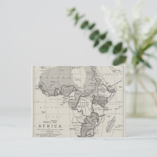Treaty Map of Africa Postkarte (Stehend Vorderseite)
