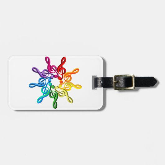 Trebel Clefs in ein Muster-den Gepäckanhängern Gepäckanhänger (Vorderseite horizontal)