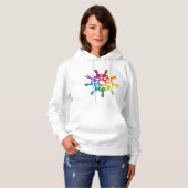 Trebel Clefs in einem Muster Womens Hoodie (Vorne ganz)