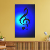 Treble Blue Leinwanddruck (Insitu (Wohnzimmer))