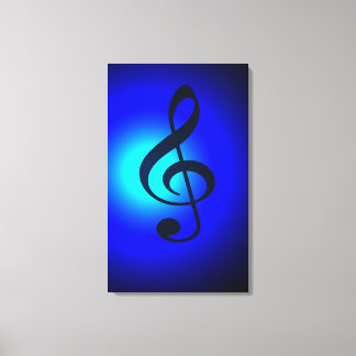 Treble Blue Leinwanddruck
