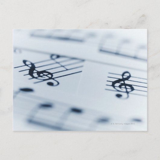 Treble Clef 2 Postkarte (Vorderseite)