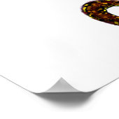 Treble Clef Art - Handgeschnitzt und digitalisiert Poster (Ecke)