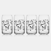 Treble Clef Bass Clef Herz Musiknoten Dosenglas (Vorderseite)