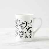 Treble Clef Bass Clef Herz Musiknoten Porzellantasse (Rechts)