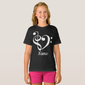 Treble Clef Bass Clef Herzmusik Lover - individuel T-Shirt (Vorne ganz)