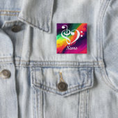 Treble Clef Bass Clef Herznebel individuell angepa Button (Beispiel)