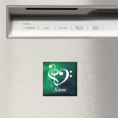 Treble Clef Bass Clef Herznebel individuell angepa Magnet (In Situ (Geschirrspüler))