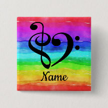 Treble Clef Bass Clef Music Heart individuell ange