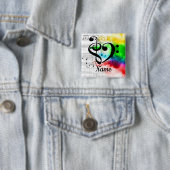 Treble Clef Bass Clef Music Heart individuell ange Button (Beispiel)