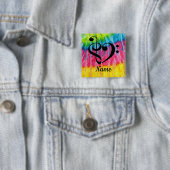 Treble Clef Bass Clef Music Heart individuell ange Button (Beispiel)