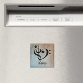 Treble Clef Bass Clef Music Heart individuell ange Magnet (In Situ (Geschirrspüler))