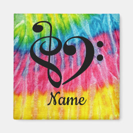 Treble Clef Bass Clef Music Heart individuell ange Magnet