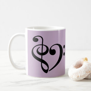 Treble Clef Bass Clef Musiknotens Musikalisches He Kaffeetasse